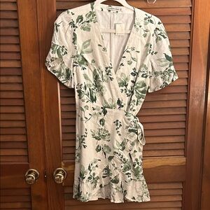 Abercrombie & Fitch Wrap Floral Linen Dress NWT